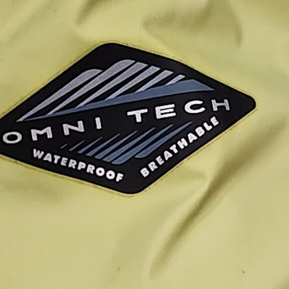 Columbia Titanium Omni Tech Rain Windbreaker Jacket Yellow/Gray Women's Large - Picture 6 of 16